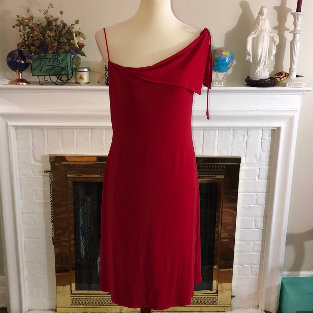 🌹Laudry by Shelli Segal red cocktail dress Sz 8